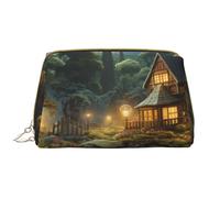 Borsa da toilette da viaggio con motivo floreale rosso borsa cosmetica impermeabile portatile per donne e uomini accessori da viaggio borsa da bagno per vacanze, Giardino tranquillo, Taglia unica,