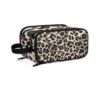 Borsa da toilette da viaggio con motivo leopardo giallo con ghepardo per donne, ragazze, uomini, portatile, impermeabile, borsa cosmetica, #6, Taglia unica, Beauty Case