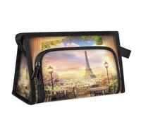 Borsa da toilette da viaggio con paesaggio di Parigi per donne, uomini, ragazze, ragazzi, stampa Parigi, borsa multifunzionale per il trucco, borsa per il lavaggio degli articoli da toeletta organizer