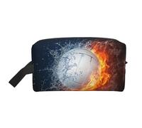 Borsa da toilette da viaggio con palla da pallavolo Borsa da trucco da viaggio personalizzata con palla da pallavolo Grande capacità con cerniera Borsa da toilette da viaggio portatile multistile, ide