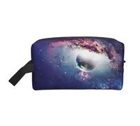 Borsa da toilette da viaggio con stampa astratta dell'universo borsa per il trucco da appendere grande capacità organizer versatile per donne uomini