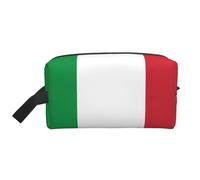 Borsa da toilette da viaggio con stampa bandiera italiana, borsa cosmetica spaziosa di capacità per la borsa da toilette delle donne per gli uomini, bianco, Taglia unica