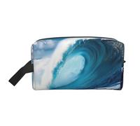 Borsa da toilette da viaggio con stampa Big Sea Wave, borsa per cosmetici, borsa per cosmetici, borsa per tolietry da appendere per donne e uomini, palestra quotidiana