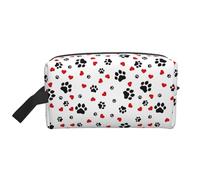 Borsa da toilette da viaggio con stampa della zampa Borsa da trucco da viaggio personalizzata con stampa della zampa Grande capacità con cerniera Borsa da toilette da viaggio portatile multistile, ide