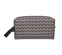 Borsa da toilette da viaggio con stampa di Torri Eiffel di Parigi con fiori e torri Eiffel unisex borsa cosmetica portatile