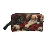 Borsa da toilette da viaggio con stampa natalizia, borsa per trucchi, borsa per cosmetici, borsa da tolietry da appendere per donne e uomini, palestra quotidiana