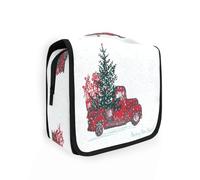 Borsa da toilette da viaggio da appendere con albero di Natale, camion, regalo per donne, uomini e ragazze, con pupazzo di neve, impermeabile, per trucchi e cosmetici da viaggio, Multi, Beauty case
