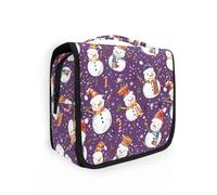 Borsa da toilette da viaggio da appendere con pupazzo di neve, kit per trucchi e cosmetici, organizer per uomini e donne