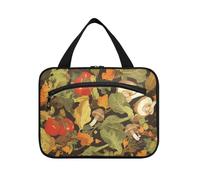 Borsa da toilette da viaggio da appendere in oro vegetale da uomo con gancio, borse da trucco alla moda firmata per le donne in viaggio lavoro maleta para maquillaje L