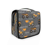 Borsa da toilette da viaggio da appendere, macchine da costruzione, auto, per donne, uomini e ragazze, camion trattore, impermeabile, organizer per cosmetici per cosmetici da viaggio, Multi, Beauty