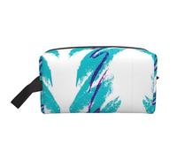 Borsa da toilette da viaggio da uomo, con design a tazza degli anni '90, borsa cosmetica spaziosa per le donne, bianco, Taglia unica