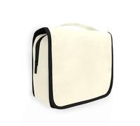 Borsa da toilette da viaggio da uomo in tinta unita in seta di mais con gancio per appendere le necessità della borsa cosmetica impermeabile