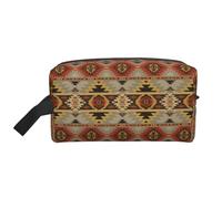 Borsa da toilette da viaggio dal design etnico azteco Borsa da trucco da viaggio personalizzata design etnico azteco Grande capacità con cerniera Borsa da toilette portatile multistile da viaggio, ide