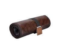 Borsa da toilette da viaggio essenziale da viaggio, resistente all'usura, compatta, organizer per rotolo da bagno, borsa da barba per uomo, Marrone, As the pic show