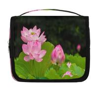 Borsa da toilette da viaggio giapponese con fiori di loto floreale per donne, uomini, bambini, ragazze, ragazzi, trousse da appendere per cosmetici, articoli da toeletta, organizer da doccia, Colore,