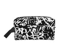 Borsa da toilette da viaggio Graffiti Street Art Borsa da trucco da viaggio personalizzata Graffiti Street Art Grande capacità con cerniera Borsa da toilette portatile multistile da viaggio, Idea rega
