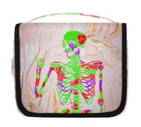 Borsa da toilette da viaggio in marmo Day of The Dead per donne, uomini, bambini, ragazze e ragazzi, borsa cosmetica in marmo da appendere borsa da bagno organizer per articoli da toeletta borsa da