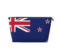 Borsa da toilette da viaggio in pelle con stampa bandiera della Nuova Zelanda per le donne Borsa da viaggio per articoli da toeletta Borsa cosmetica Borsa per il trucco, Argento, Taglia unica, Beauty