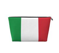 Borsa da toilette da viaggio in pelle con stampa bandiera italiana per donna borsa da viaggio per articoli da toeletta borsa cosmetica borsa per trucco, Argento, Taglia unica, Beauty case