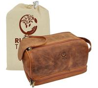 Borsa da toilette da viaggio in pelle - Custodia per cosmetici di bellezza vintage fatta a mano - Borsa da toilette per trucco per donne - Kit Dopp da barba per uomo da Rustic Town
