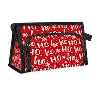 Borsa da toilette da viaggio natalizia per donne, uomini, ragazze, ragazzi, Natale, lettera Ho, multifunzionale, borsa per il trucco, per lavare articoli da toeletta cosmetici, borsa da doccia,