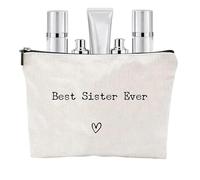 Borsa da toilette da viaggio per sorella, Borsa da viaggio Borsa da toilette | La migliore sorella di sempre. Grandi regali per sorelle organizzatrici | Divertenti regali di compleanno di Natale, gran