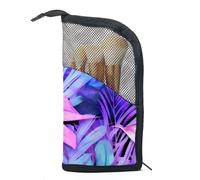 Borsa da toilette da viaggio,piccola borsa per il trucco,Albero dell'acquerello di foglie tropicali,borsa per il trucco da donna
