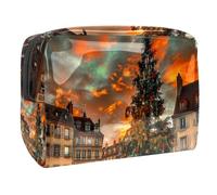 Borsa da toilette da viaggio,piccola borsa per il trucco,Albero di Natale Architettura Francia,borsa per il trucco da donna