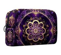 Borsa da toilette da viaggio,piccola borsa per il trucco,amore mandala viola cosmico,borsa per il trucco da donna