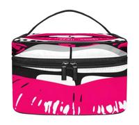 Borsa da toilette da viaggio,piccola borsa per il trucco,Bacio di leopardo astratto contemporaneo,borsa per il trucco da donna