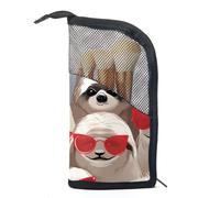 Borsa da toilette da viaggio,piccola borsa per il trucco,Bradipo del fumetto con gli occhiali,borsa per il trucco da donna