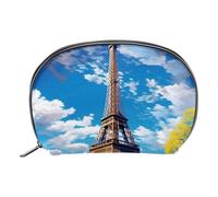 Borsa da toilette da viaggio,piccola borsa per il trucco,cielo degli alberi della torre eiffel,borsa per il trucco da donna