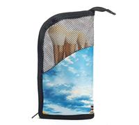 Borsa da toilette da viaggio,piccola borsa per il trucco,cielo degli alberi della torre eiffel,borsa per il trucco da donna
