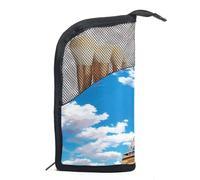 Borsa da toilette da viaggio,piccola borsa per il trucco,cielo degli alberi della torre eiffel,borsa per il trucco da donna