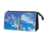 Borsa da toilette da viaggio,piccola borsa per il trucco,cielo degli alberi della torre eiffel,borsa per il trucco da donna
