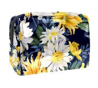 Borsa da toilette da viaggio,piccola borsa per il trucco,Fiore Acquerello Margherita Girasole,borsa per il trucco da donna