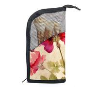 Borsa da toilette da viaggio,piccola borsa per il trucco,Fiori d'epoca d'estate d'epoca,borsa per il trucco da donna