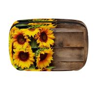 Borsa da toilette da viaggio,piccola borsa per il trucco,fiori su fondo di legno vecchio,borsa per il trucco da donna