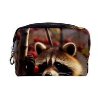 Borsa da toilette da viaggio,piccola borsa per il trucco,Frutto del panda rosso della foresta,borsa per il trucco da donna