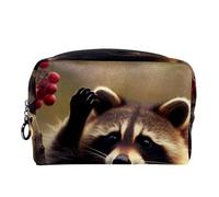 Borsa da toilette da viaggio,piccola borsa per il trucco,Frutto del panda rosso della foresta,borsa per il trucco da donna
