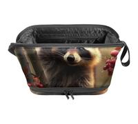 Borsa da toilette da viaggio,piccola borsa per il trucco,Frutto del panda rosso della foresta,borsa per il trucco da donna