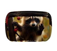 Borsa da toilette da viaggio,piccola borsa per il trucco,Frutto del panda rosso della foresta,borsa per il trucco da donna
