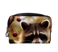 Borsa da toilette da viaggio,piccola borsa per il trucco,Frutto del panda rosso della foresta,borsa per il trucco da donna