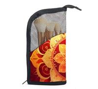 Borsa da toilette da viaggio,piccola borsa per il trucco,Mandala etnico del fiore dell'annata,borsa per il trucco da donna