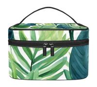 Borsa da toilette da viaggio,piccola borsa per il trucco,Modello di foglie tropicali hawaii,borsa per il trucco da donna
