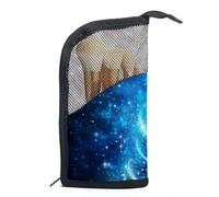 Borsa da toilette da viaggio,piccola borsa per il trucco,natale albero magico blu,borsa per il trucco da donna