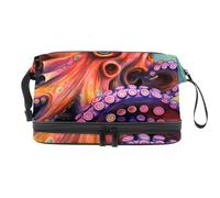 Borsa da toilette da viaggio,piccola borsa per il trucco,Pesce diavolo negli oceani stampato,borsa per il trucco da donna