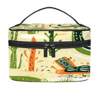 Borsa da toilette da viaggio,piccola borsa per il trucco,pianta verde coccodrillo,borsa per il trucco da donna