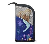 Borsa da toilette da viaggio,piccola borsa per il trucco,Sirene carine Oceano colorato,borsa per il trucco da donna