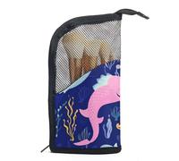 Borsa da toilette da viaggio,piccola borsa per il trucco,Sirene carine Oceano colorato,borsa per il trucco da donna